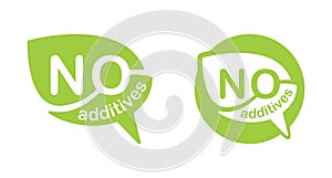 No additives sign in bubble shape