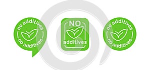 No additives sign for healthy food products label