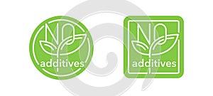 No additives sign for healthy natural food