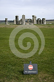 No admittance to stonehenge stone circle