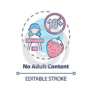 No adult content concept icon