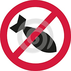 No air bombs in ban sign