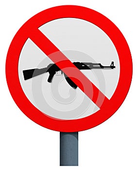 No AK-47 sign