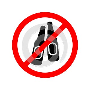 No alcohol drinks allowed sign