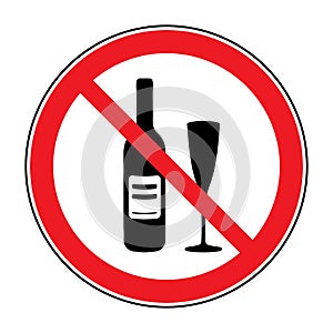 No alcohol drinks sign