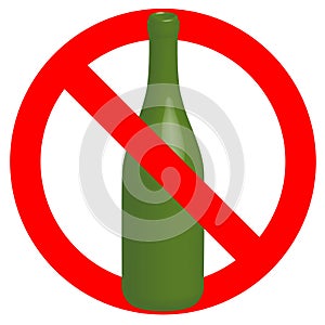 No alcohol permitted sign