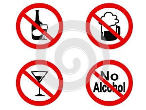 No Alcohol sign icon