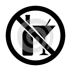 No Alcohol Sign Vector
