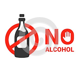 No alcohol symbol. ban on alcohol. no alcohol law.