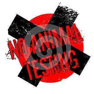 No Animal Testing rubber stamp