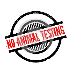 No Animal Testing rubber stamp
