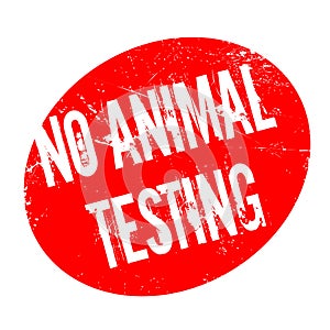 No Animal Testing rubber stamp