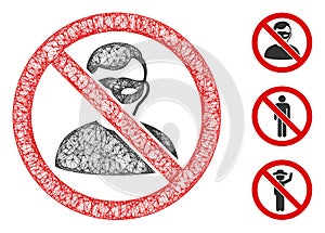 No Anonymous Polygonal Web Vector Mesh Illustration