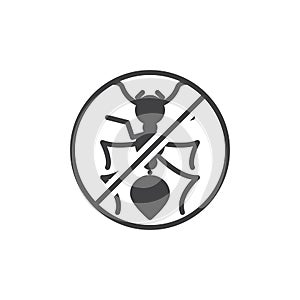 No ant pest vector icon