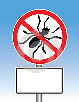 No ants sign or symbol