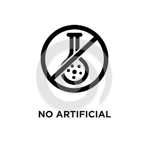 no artificial flavours icon. no artificial flavours concept symb