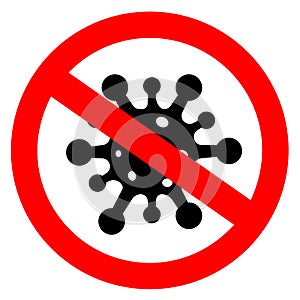 No bacterias vector symbol