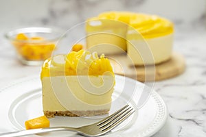 No bake mango cheesecake