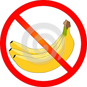 No bananas here vector illustration