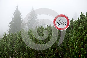 No Bicicle Sign photo