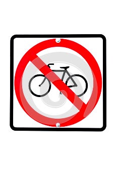 No bicycles allowed sign