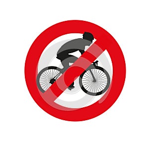 No bicycles allowed traffic sign