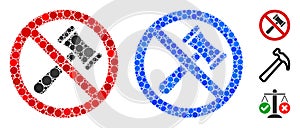 No Bids Mosaic Icon of Round Dots