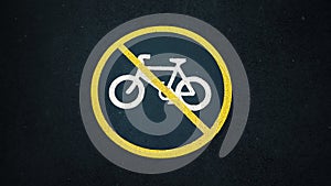 No bikes sign