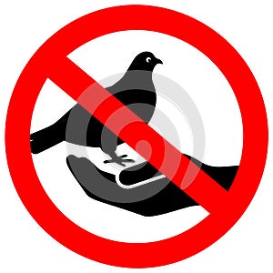 No birds feeding vector sign