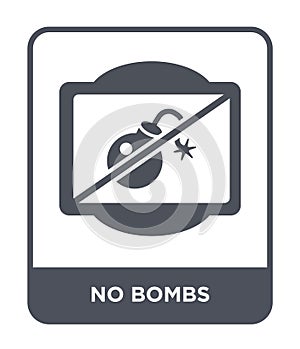 no bombs icon in trendy design style. no bombs icon isolated on white background. no bombs vector icon simple and modern flat