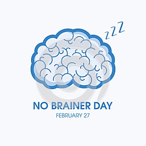 No Brainer Day vector