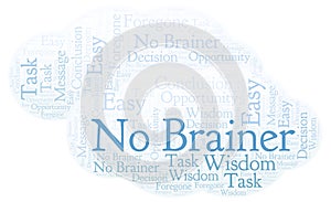 No Brainer word cloud.