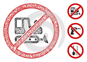 No Bulldozer Polygonal Web Vector Mesh Illustration