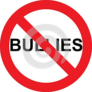 No bullies sign