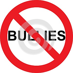 No bullies sign photo