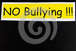 No bullying sign stop abuse violence school bully harrassment