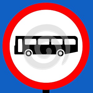 No buses over 8 passenger seats traffic sign