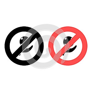 No business, global icon. Simple glyph, flat vector of Business ban, prohibition, embargo, interdict, forbiddance icons for UI and