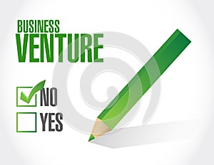 no business venture approval sign concept