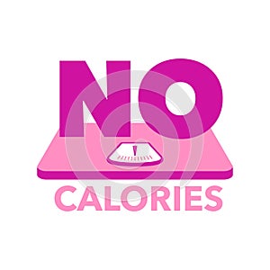 No calories sign - non kcal certificated quality
