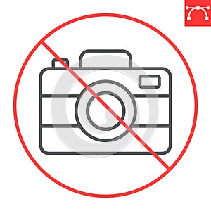 No camera line icon