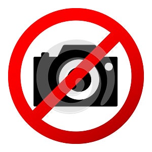 No camera photographs sign icon