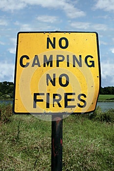 No camping and fires