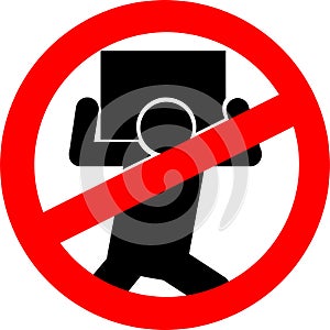 No carrying sign vector