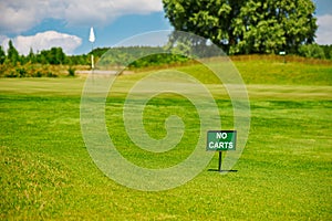 No carts sign