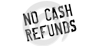 No Cash Refunds rubber stamp