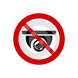 No CCTV sphere allowed icon