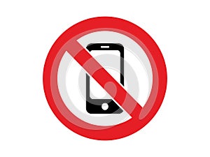 No cell phone or call sign vector illustration