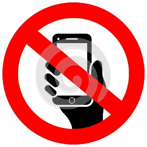 No cell phone vector sign
