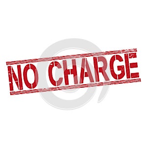 no charge grunge stamp with on vector illustration